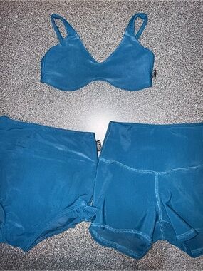 Tiger Friday Ruth Dance 3 Piece Set Teal Size Child X-Large, Bralette,Shorties